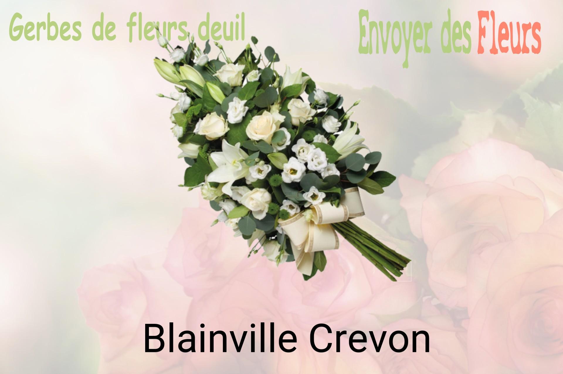 Gerbe de fleurs de deuil livrée à Blainville-Crevon